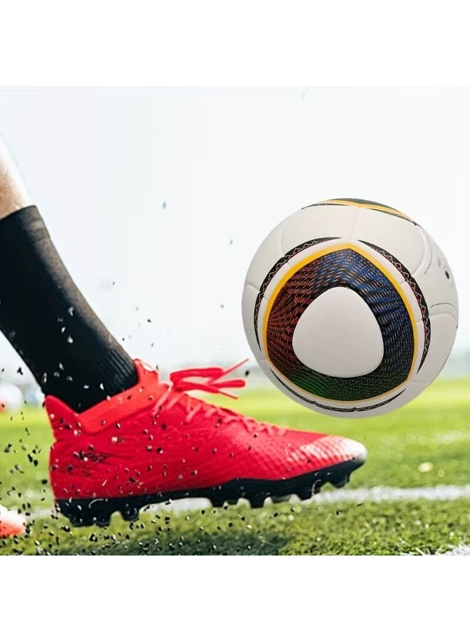 Luxly Football Soccer Ball, World Cup Ball, Thermal Bonded Size 5, Matches Training Recreational Play, Premium Quality Durable Adults, Youth Winded Bladder - Image 5